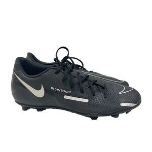 Nike Phantom GT2 Club MG Mens Black Silver Soccer Cleats 8.5 Athletic Lace Up